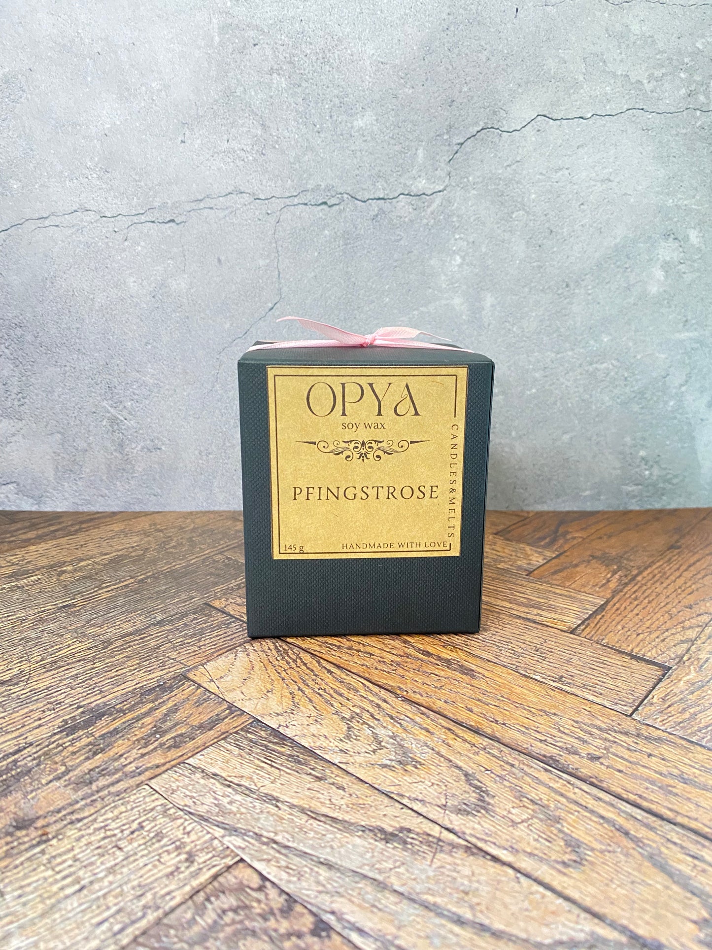 Rosé Duftkerze Pfingstrose 145 g  – Nachhaltige Sojawachs-Kerze | Handmade