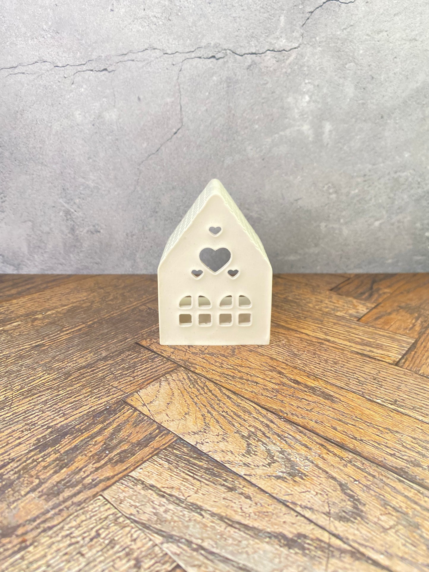 🕯️ Handgemachtes Jesin-Deko Häuschen – mit Herz &  Fenster, perfekt für LED-Teelichter