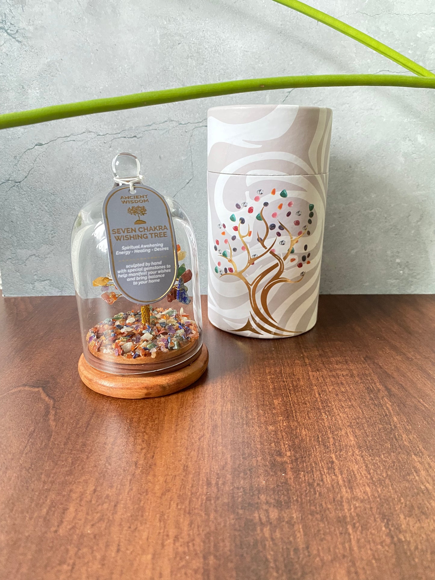 🌈 Edelstein-Kuppelgarten – Sieben Chakren - Edelsteinbaum