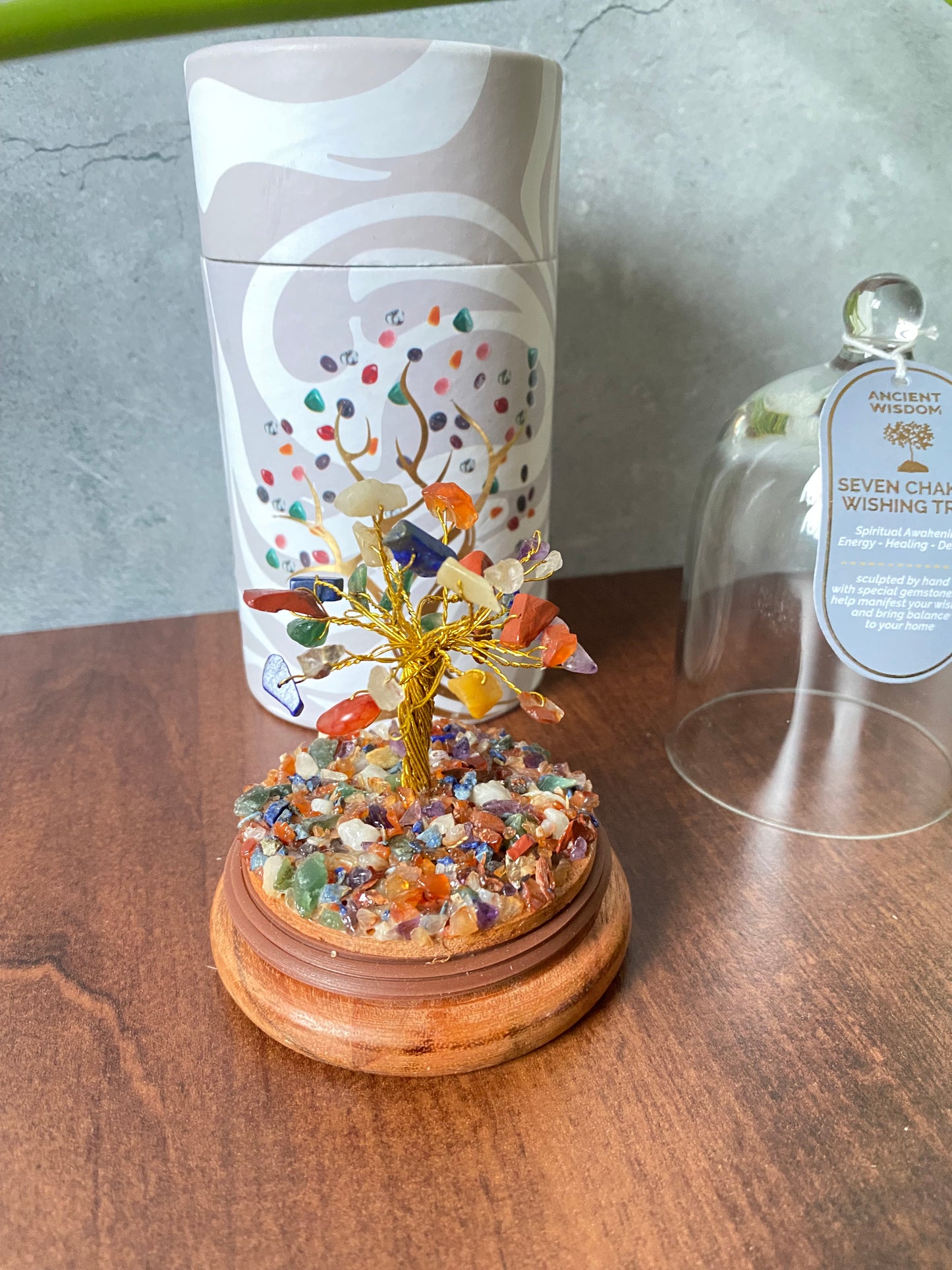 🌈 Edelstein-Kuppelgarten – Sieben Chakren - Edelsteinbaum