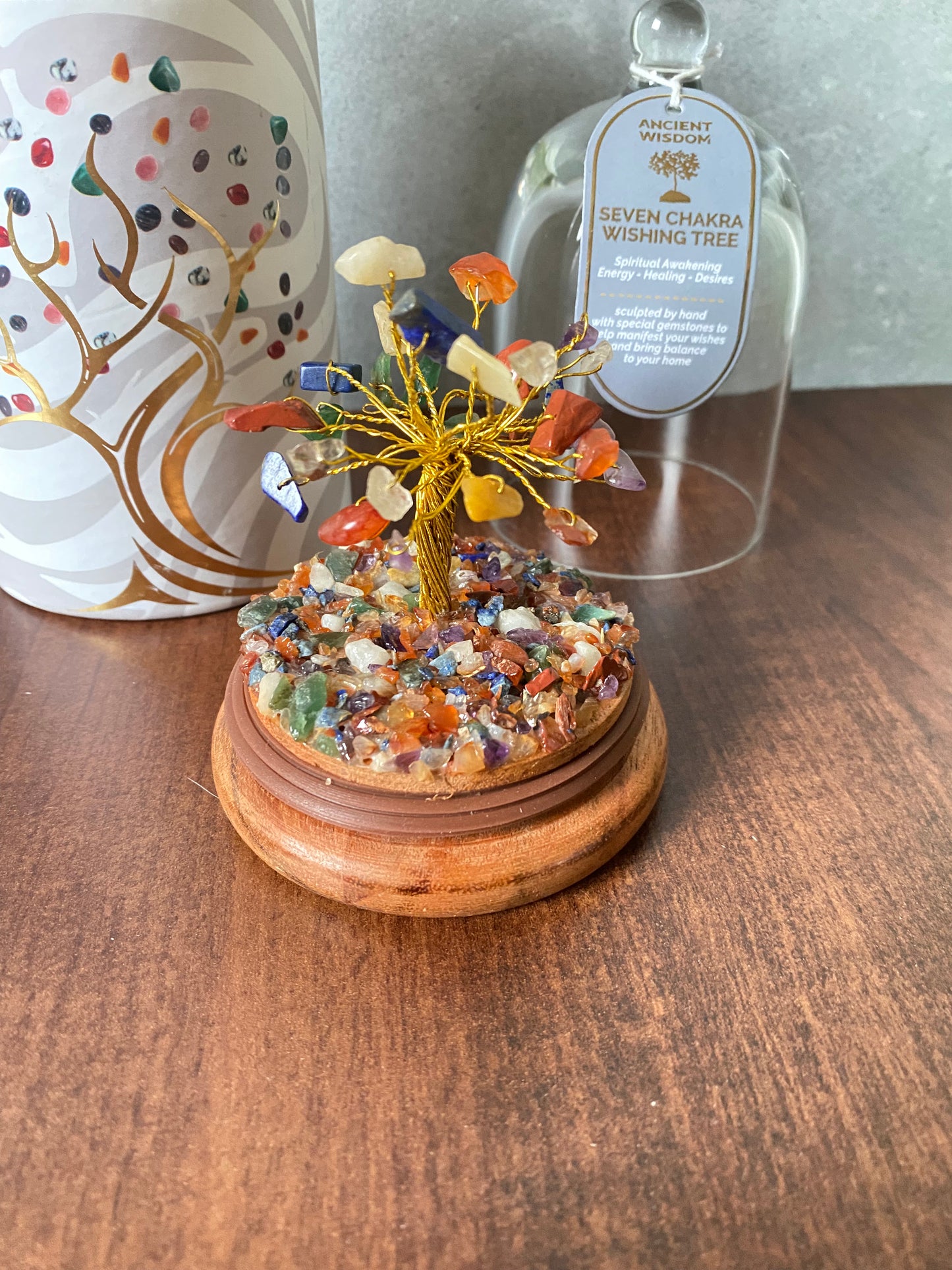 🌈 Edelstein-Kuppelgarten – Sieben Chakren - Edelsteinbaum