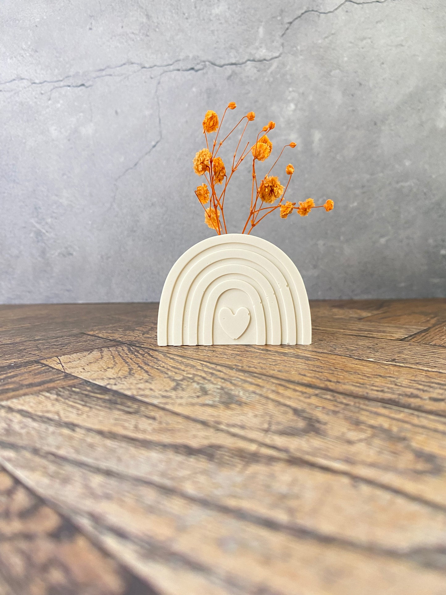 Handgemachtes Minivasen - 4 er - Set aus Jesin, umweltfreundlich  – 4 zauberhafte Herzdesigns