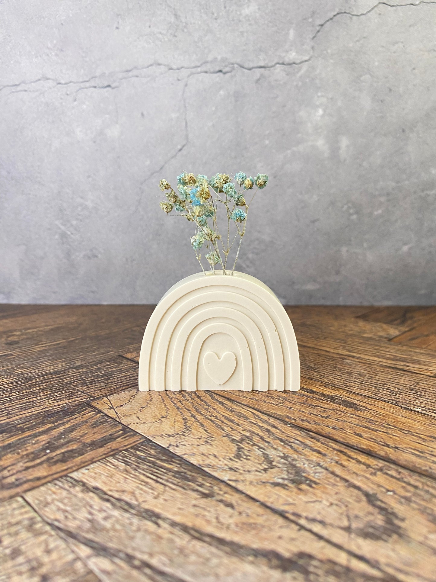 Handgemachtes Minivasen - 4 er - Set aus Jesin, umweltfreundlich  – 4 zauberhafte Herzdesigns