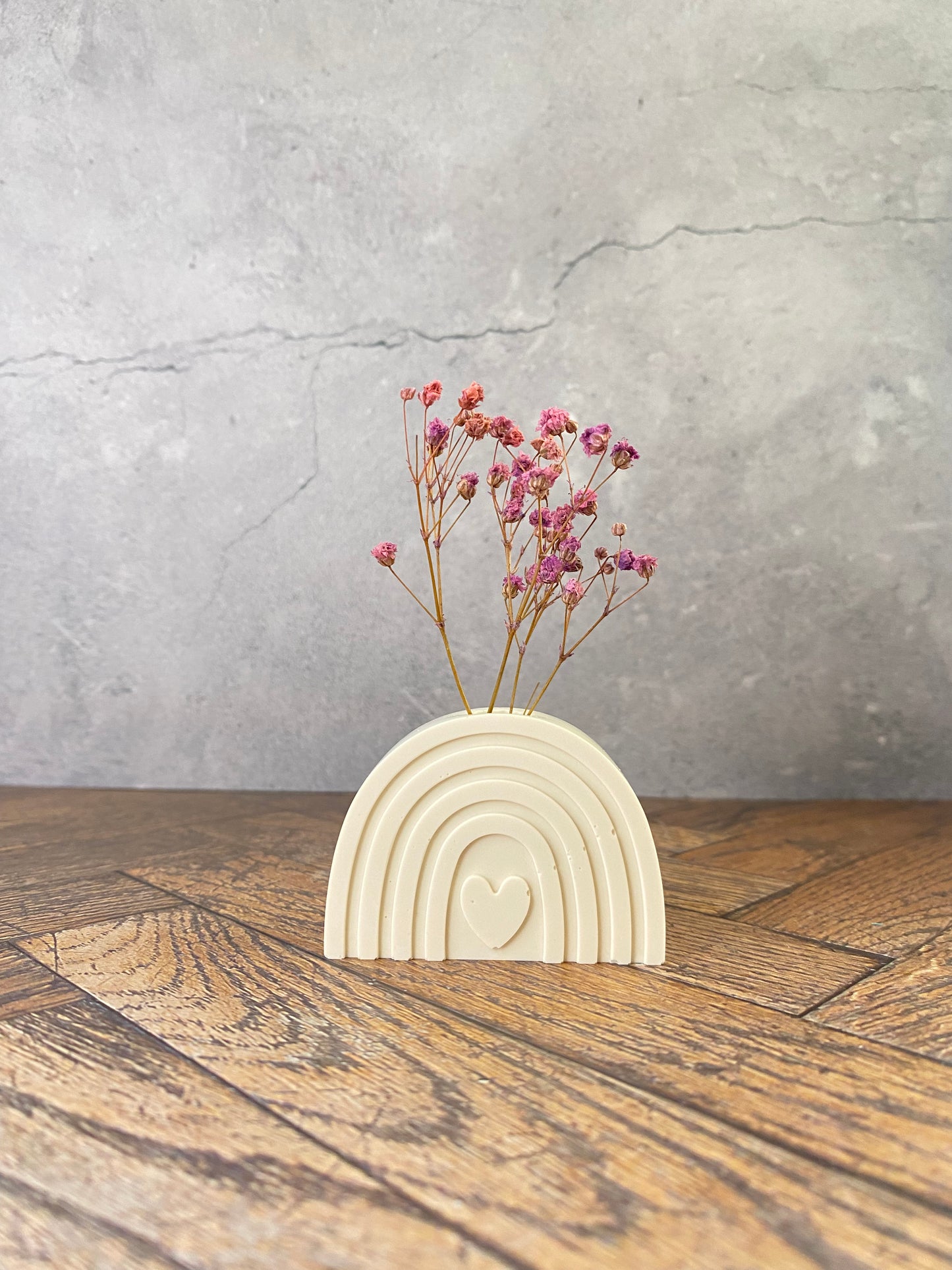 Handgemachtes Minivasen - 4 er - Set aus Jesin, umweltfreundlich  – 4 zauberhafte Herzdesigns