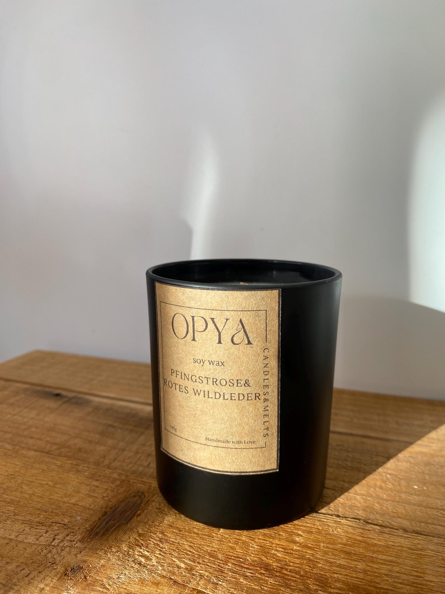 Duftkerze im Glas, " Pfingstrose & Rotes Wildleder " 145 Gramm