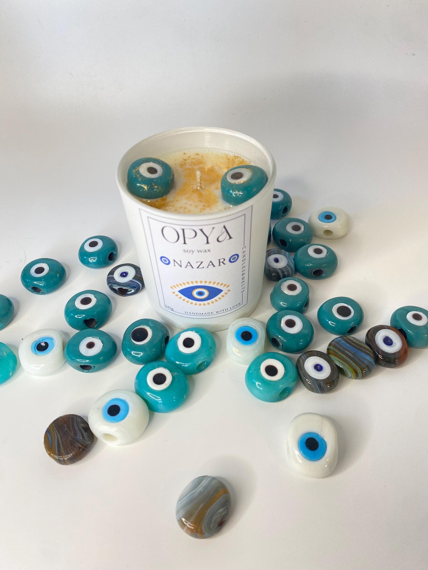 Schutzkerze /Nazar-Kerze /  Evil Eye / Meditationkerze