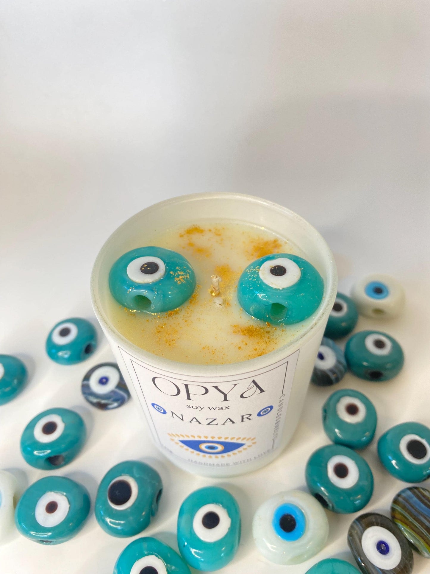 Schutzkerze /Nazar-Kerze /  Evil Eye / Meditationkerze