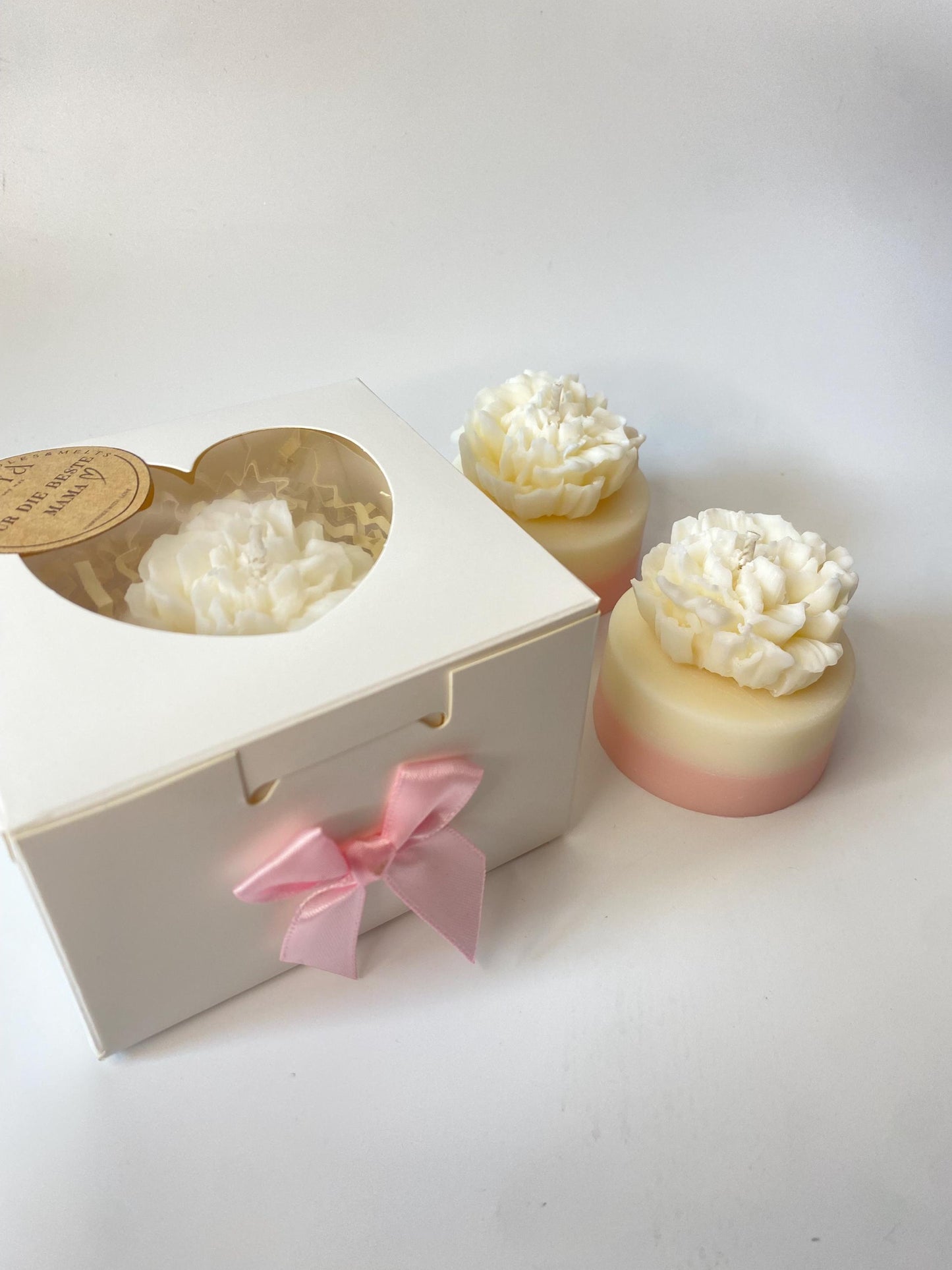 Kerzen - Geschenkbox, Blumenkerze