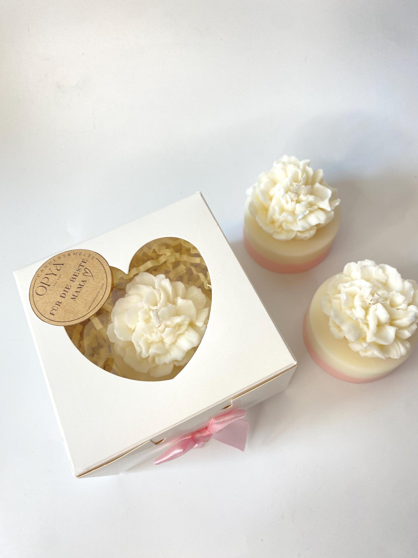 Kerzen - Geschenkbox, Blumenkerze