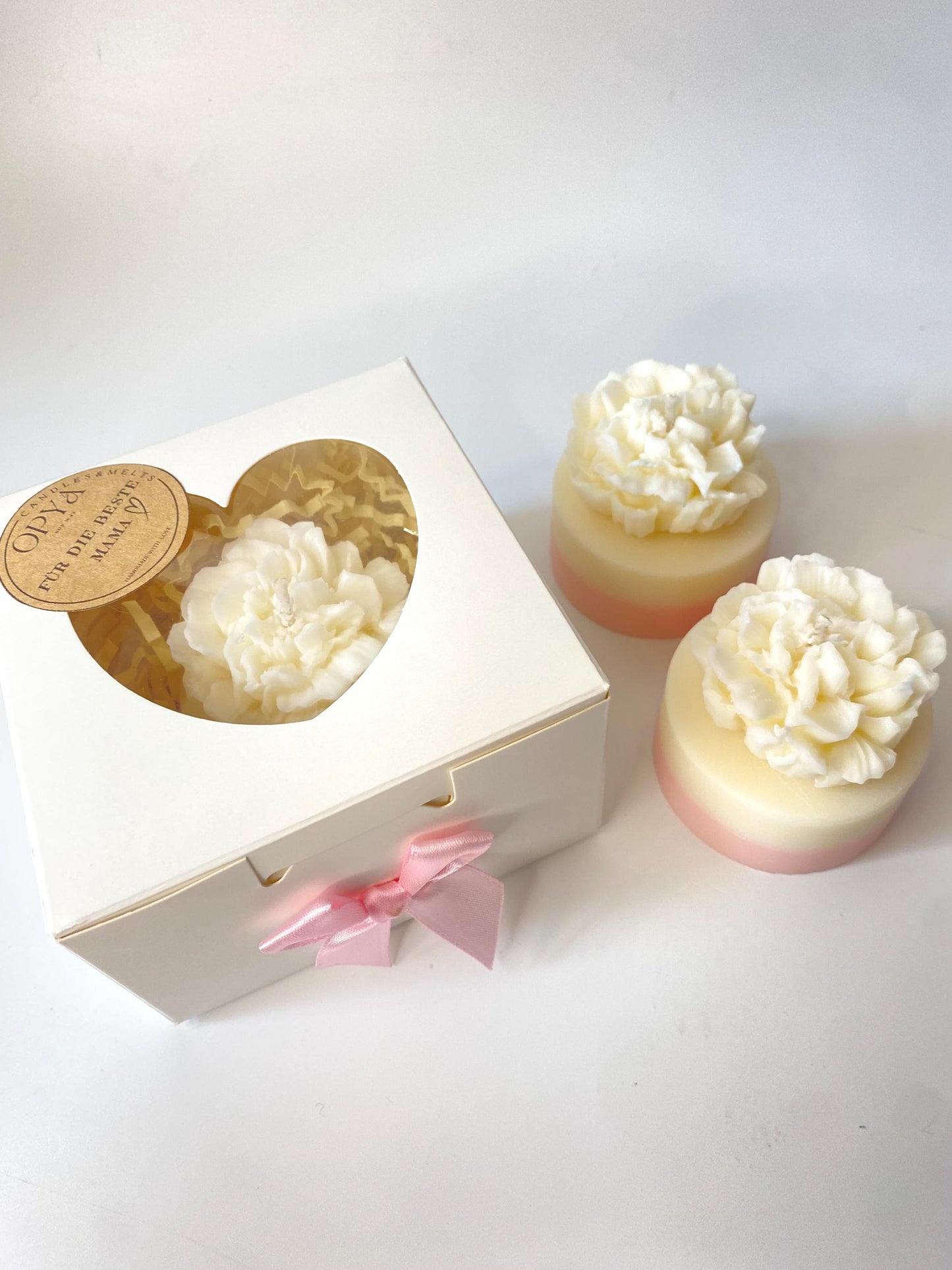 Kerzen - Geschenkbox, Blumenkerze