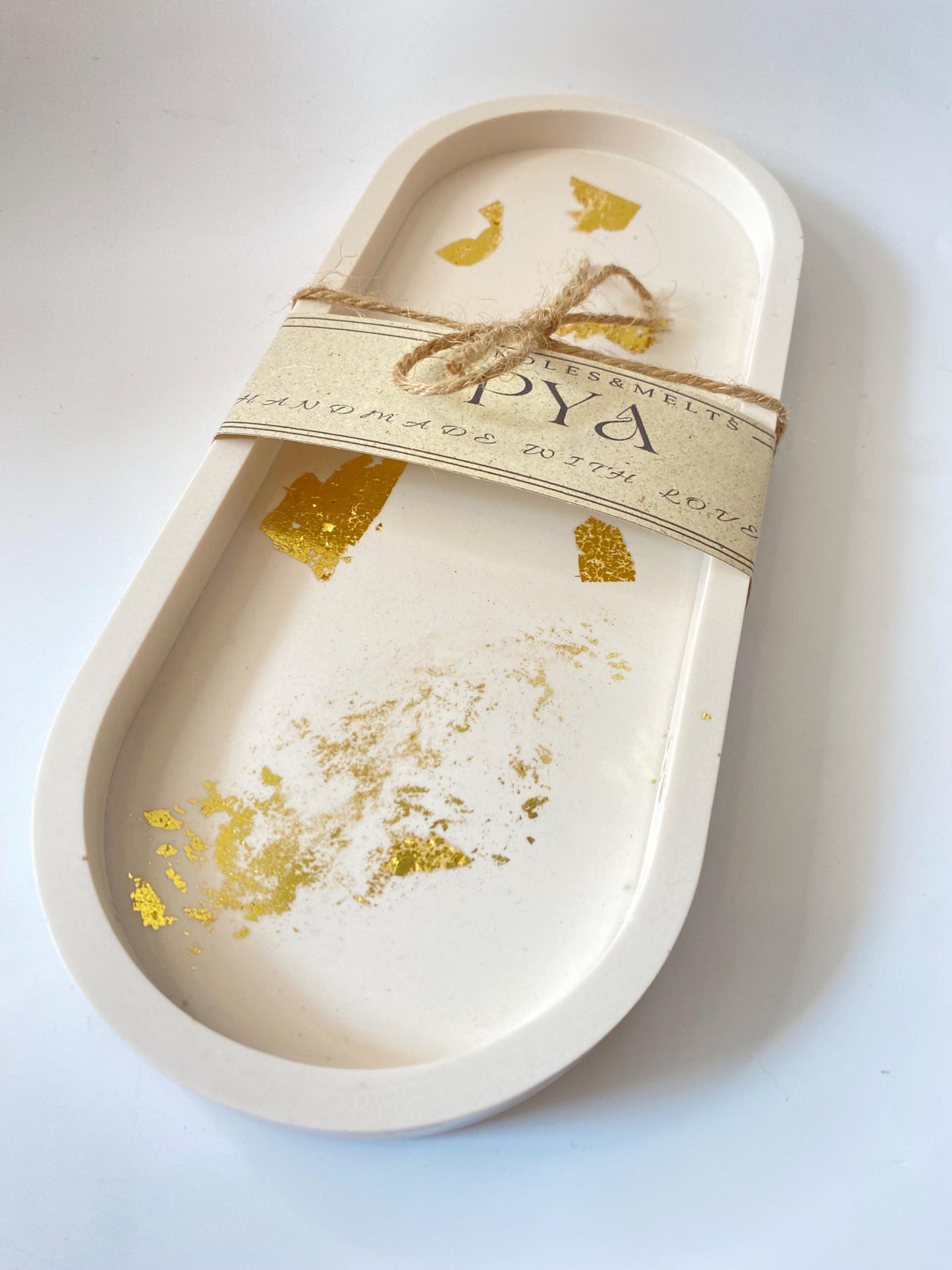 Handgefertigtes - Edles Tablett mit Blattgold, Jesin