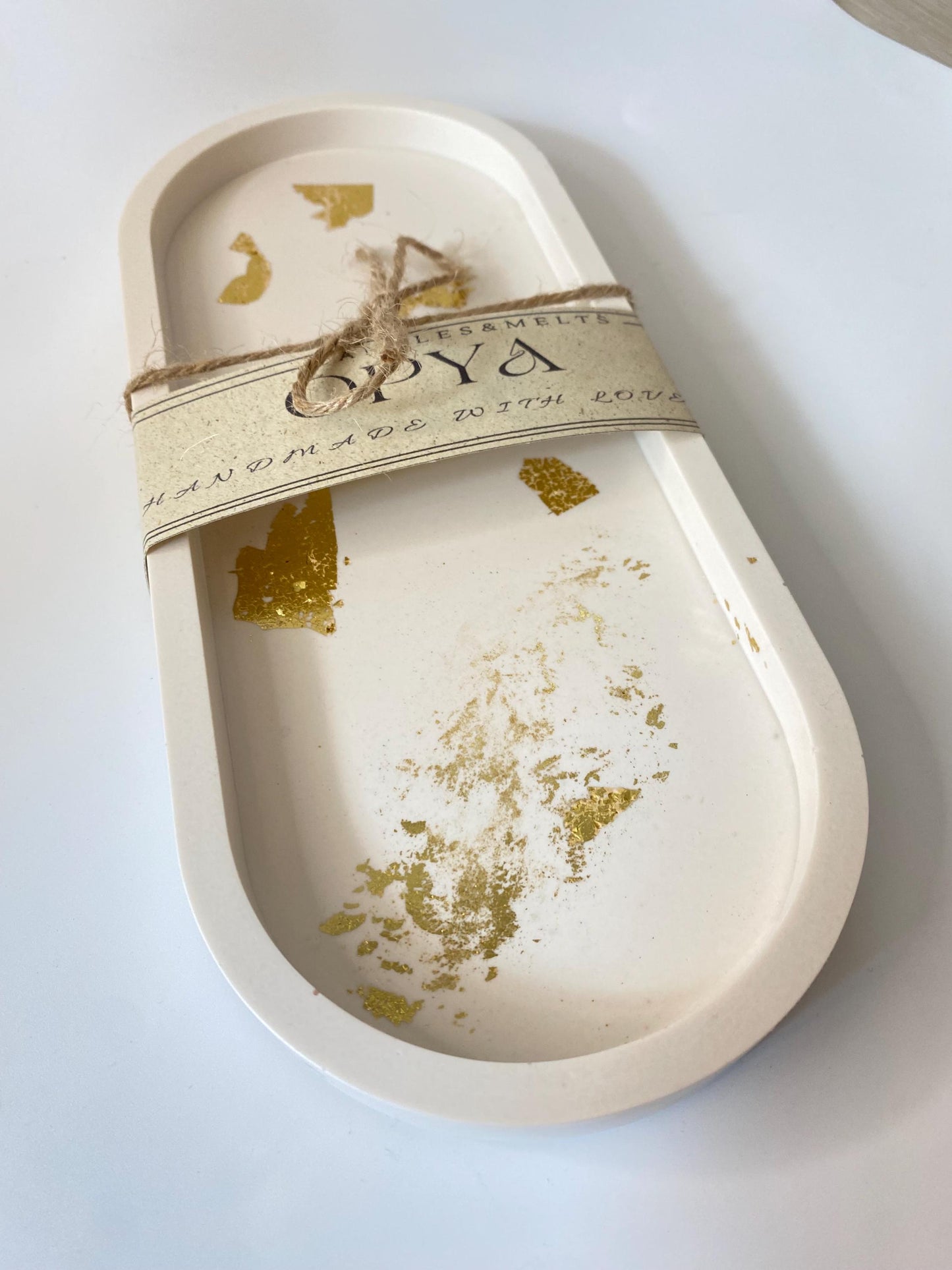 Handgefertigtes - Edles Tablett mit Blattgold, Jesin