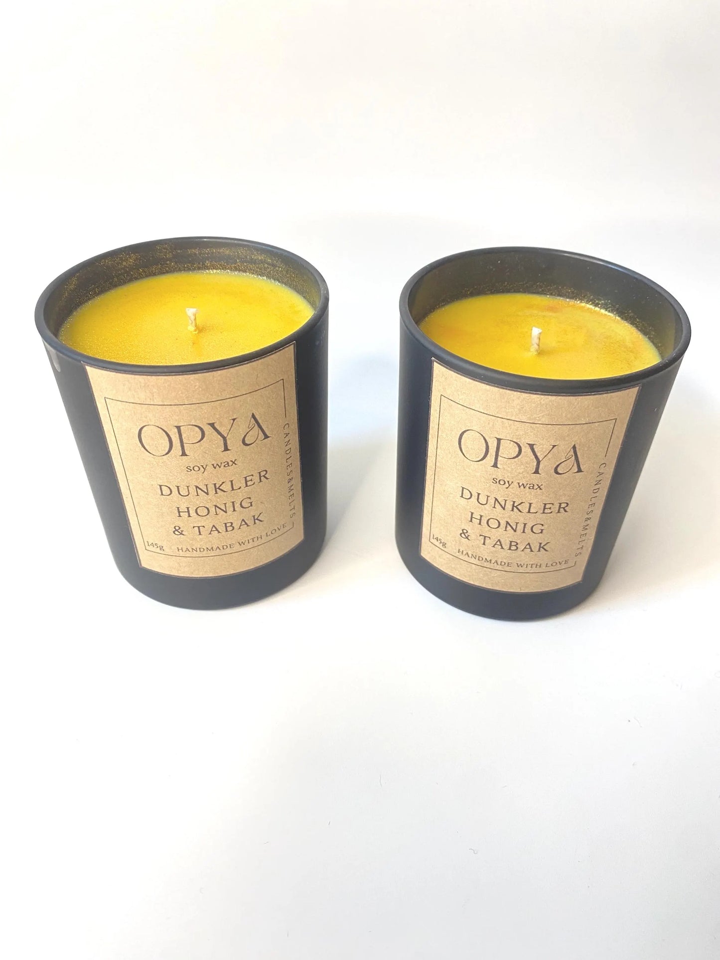 Duftkerze im Glas " Dunkler Honig & Tabak "  145 Gramm