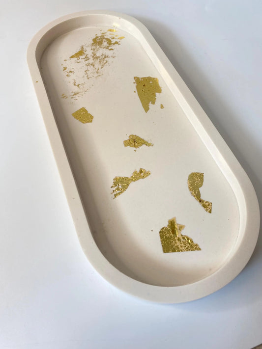 Handgefertigtes - Edles Tablett mit Blattgold, Jesin