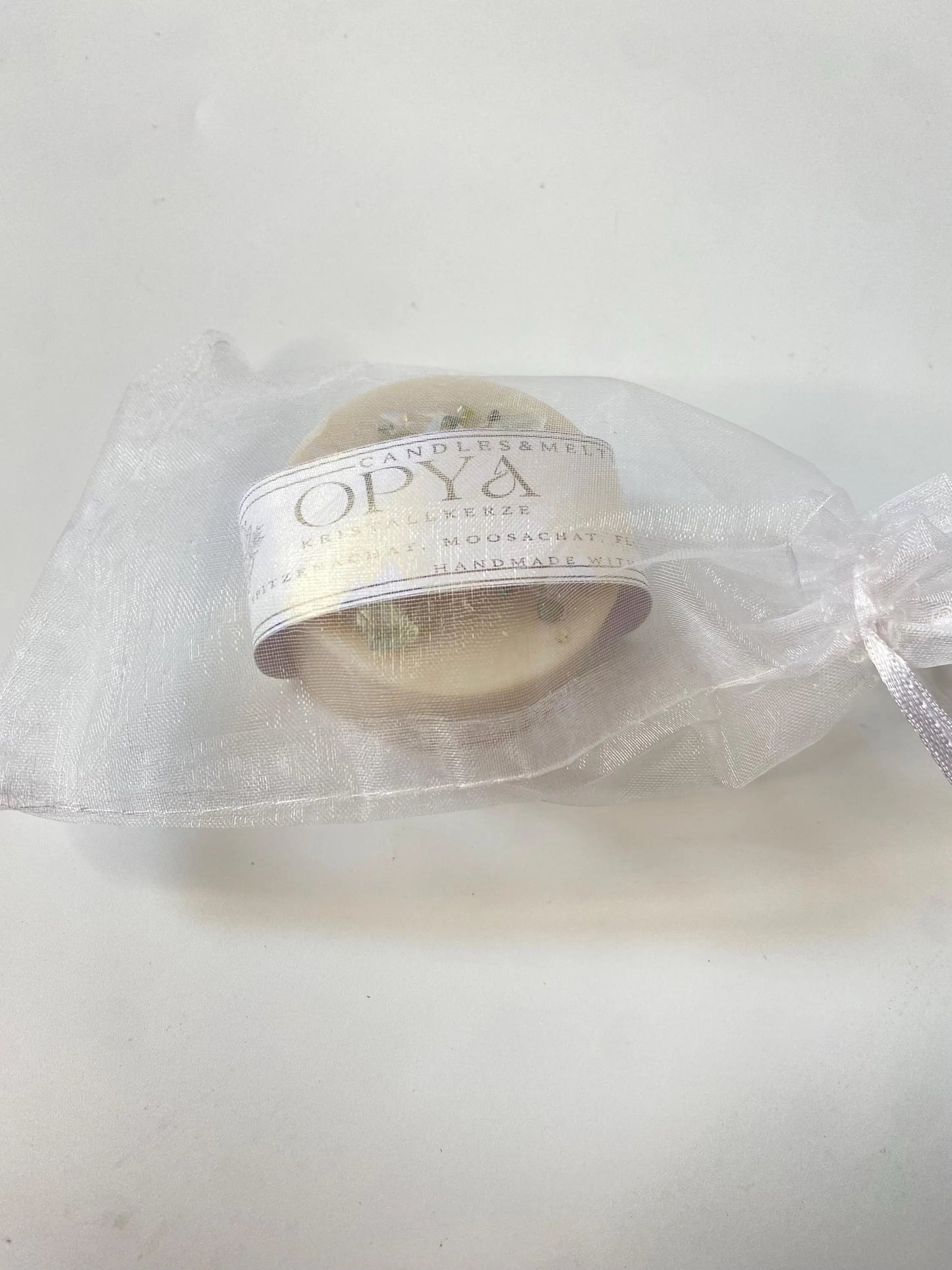 Kristall-Duft-Ritualkerze  - mit Moosachat & Blauem Spitzenachat ,Dark Musk,Handgegossen